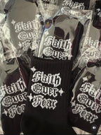 Faith over fear socks - Black