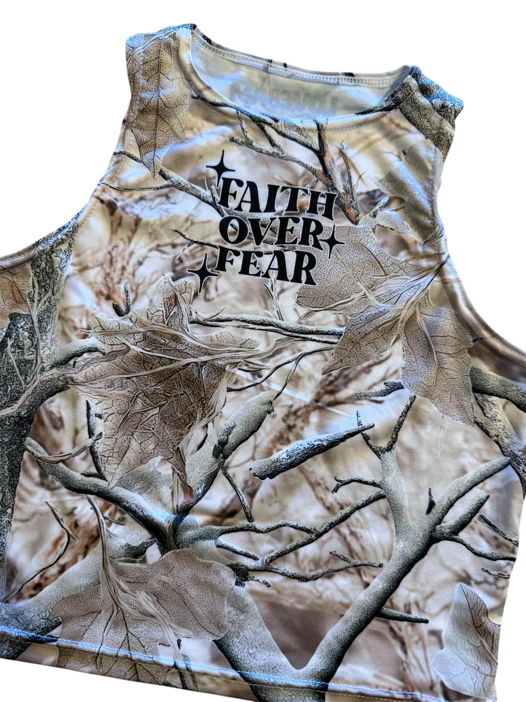 Rooted Active Crop Top - Faith over Fear