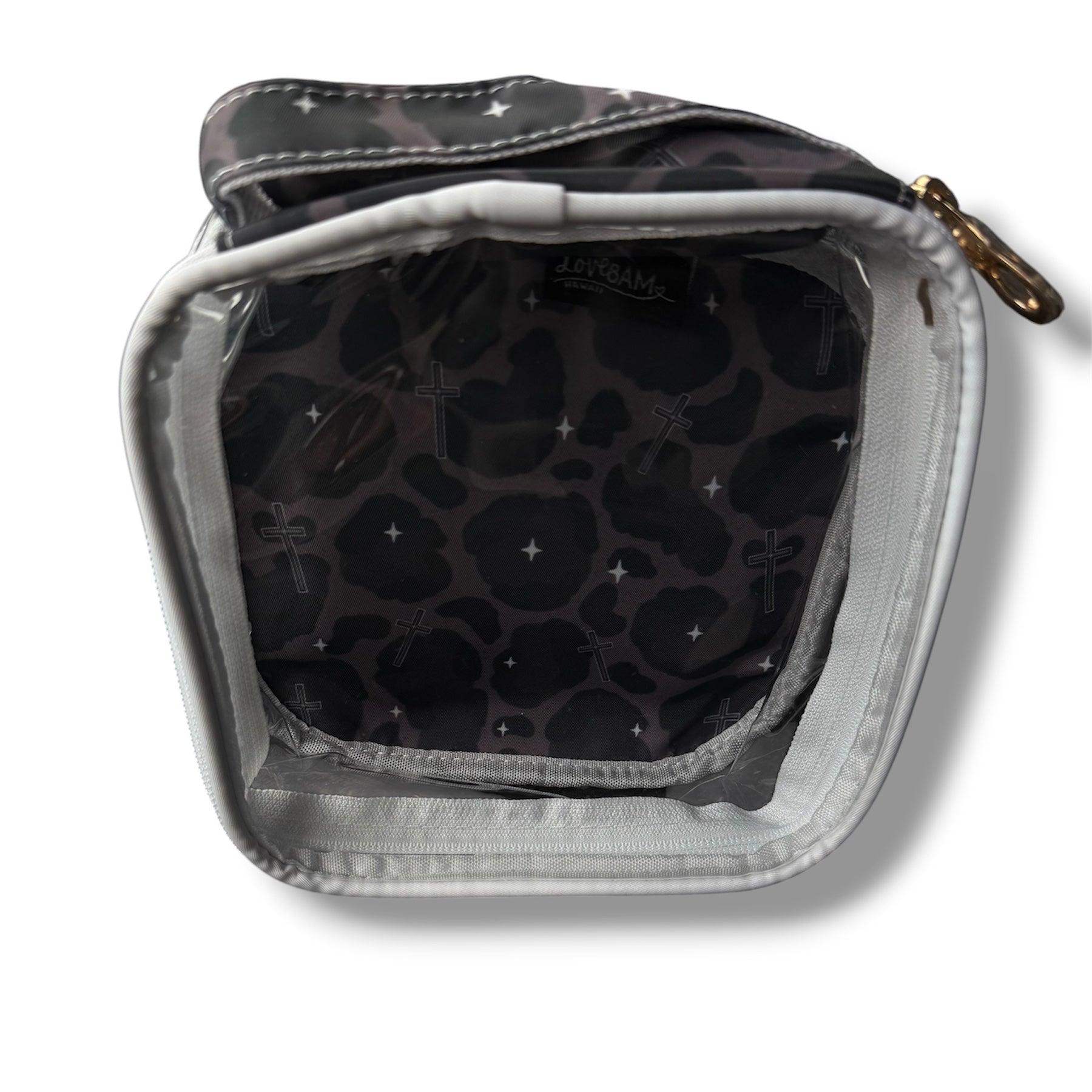 Cheetah cross clear bags
