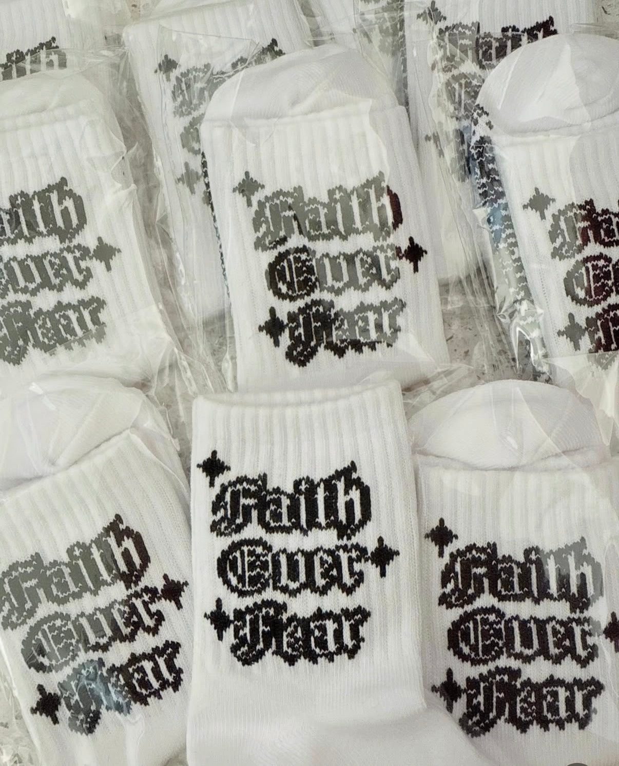 Faith over fear socks