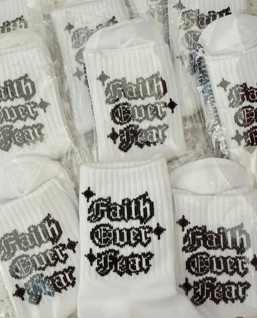 Faith over fear socks