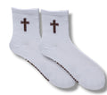 Ankle Cross Socks - Brown