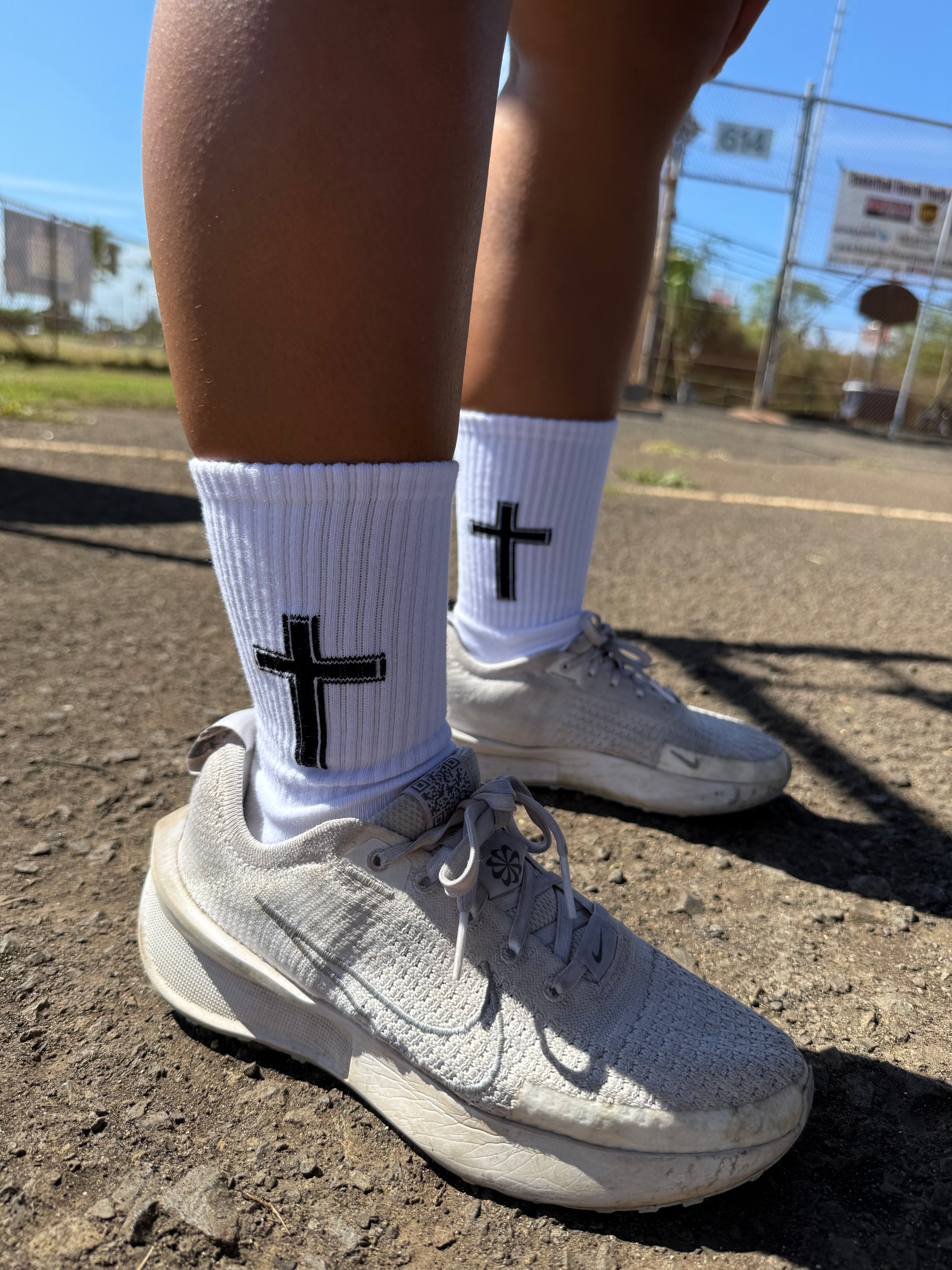 Crew Cross Socks - Black
